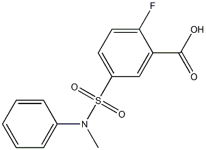 2-fluoro-5-[methyl(phenyl)sulfamoyl]benzoic acid,,结构式