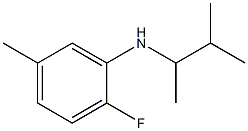 2-fluoro-5-methyl-N-(3-methylbutan-2-yl)aniline,,结构式