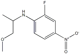 2-fluoro-N-(1-methoxypropan-2-yl)-4-nitroaniline,,结构式
