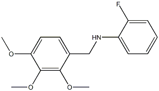 2-fluoro-N-[(2,3,4-trimethoxyphenyl)methyl]aniline,,结构式