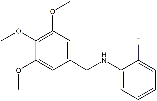 2-fluoro-N-[(3,4,5-trimethoxyphenyl)methyl]aniline Structure