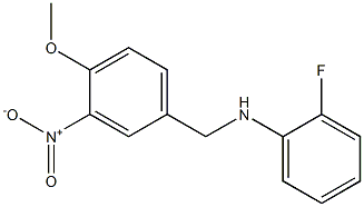 2-fluoro-N-[(4-methoxy-3-nitrophenyl)methyl]aniline Struktur