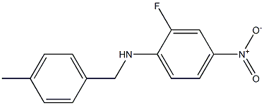 2-fluoro-N-[(4-methylphenyl)methyl]-4-nitroaniline 结构式