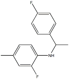 2-fluoro-N-[1-(4-fluorophenyl)ethyl]-4-methylaniline Struktur