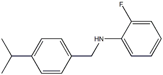 2-fluoro-N-{[4-(propan-2-yl)phenyl]methyl}aniline Struktur