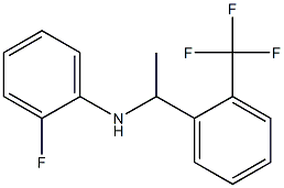 2-fluoro-N-{1-[2-(trifluoromethyl)phenyl]ethyl}aniline,,结构式