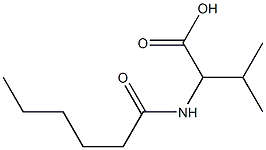 2-hexanamido-3-methylbutanoic acid Struktur