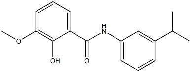2-hydroxy-3-methoxy-N-[3-(propan-2-yl)phenyl]benzamide 化学構造式