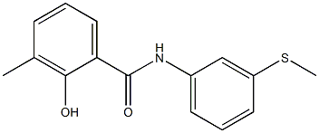 2-hydroxy-3-methyl-N-[3-(methylsulfanyl)phenyl]benzamide Structure