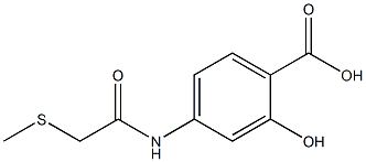 2-hydroxy-4-[2-(methylsulfanyl)acetamido]benzoic acid Struktur
