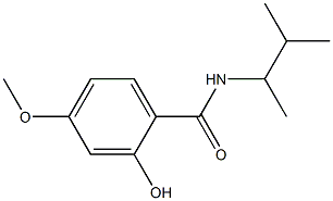 2-hydroxy-4-methoxy-N-(3-methylbutan-2-yl)benzamide 化学構造式