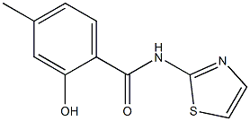 2-hydroxy-4-methyl-N-(1,3-thiazol-2-yl)benzamide Struktur