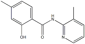 2-hydroxy-4-methyl-N-(3-methylpyridin-2-yl)benzamide,,结构式