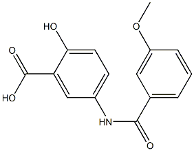 2-hydroxy-5-[(3-methoxybenzoyl)amino]benzoic acid Structure