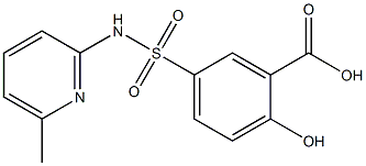 2-hydroxy-5-[(6-methylpyridin-2-yl)sulfamoyl]benzoic acid Structure