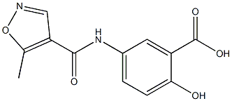 2-hydroxy-5-{[(5-methylisoxazol-4-yl)carbonyl]amino}benzoic acid Struktur