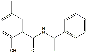 2-hydroxy-5-methyl-N-(1-phenylethyl)benzamide Struktur