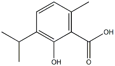 2-hydroxy-6-methyl-3-(propan-2-yl)benzoic acid Structure