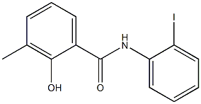 2-hydroxy-N-(2-iodophenyl)-3-methylbenzamide,,结构式