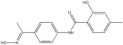 2-hydroxy-N-{4-[1-(hydroxyimino)ethyl]phenyl}-4-methylbenzamide Structure