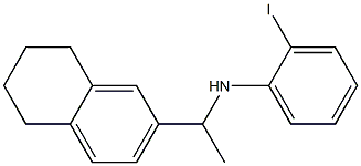 2-iodo-N-[1-(5,6,7,8-tetrahydronaphthalen-2-yl)ethyl]aniline,,结构式