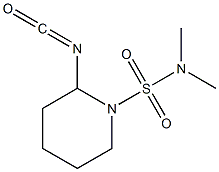 2-isocyanato-N,N-dimethylpiperidine-1-sulfonamide Struktur