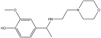 2-methoxy-4-(1-{[2-(morpholin-4-yl)ethyl]amino}ethyl)phenol,,结构式