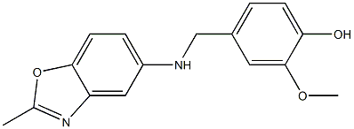 2-methoxy-4-{[(2-methyl-1,3-benzoxazol-5-yl)amino]methyl}phenol Structure