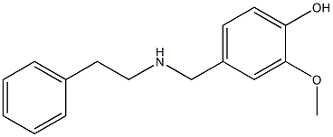 2-methoxy-4-{[(2-phenylethyl)amino]methyl}phenol,,结构式