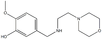 2-methoxy-5-({[2-(morpholin-4-yl)ethyl]amino}methyl)phenol,,结构式