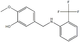 2-methoxy-5-({[2-(trifluoromethyl)phenyl]amino}methyl)phenol Struktur