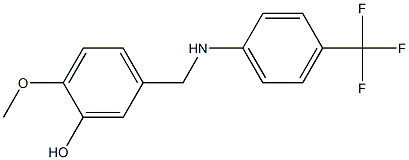 2-methoxy-5-({[4-(trifluoromethyl)phenyl]amino}methyl)phenol,,结构式