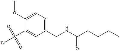 2-methoxy-5-(pentanamidomethyl)benzene-1-sulfonyl chloride Structure
