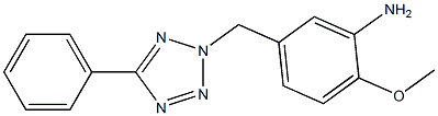 2-methoxy-5-[(5-phenyl-2H-1,2,3,4-tetrazol-2-yl)methyl]aniline,,结构式