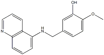 2-methoxy-5-[(quinolin-5-ylamino)methyl]phenol Structure