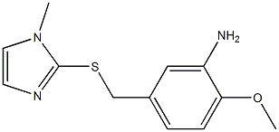 2-methoxy-5-{[(1-methyl-1H-imidazol-2-yl)sulfanyl]methyl}aniline Struktur