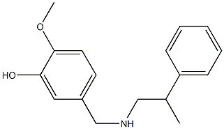 2-methoxy-5-{[(2-phenylpropyl)amino]methyl}phenol Structure