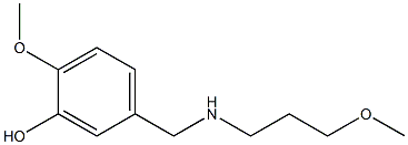 2-methoxy-5-{[(3-methoxypropyl)amino]methyl}phenol Struktur