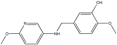 2-methoxy-5-{[(6-methoxypyridin-3-yl)amino]methyl}phenol 结构式