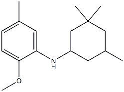 2-methoxy-5-methyl-N-(3,3,5-trimethylcyclohexyl)aniline Struktur