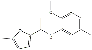  2-methoxy-5-methyl-N-[1-(5-methylfuran-2-yl)ethyl]aniline