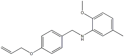 2-methoxy-5-methyl-N-{[4-(prop-2-en-1-yloxy)phenyl]methyl}aniline 结构式