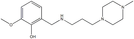 2-methoxy-6-({[3-(4-methylpiperazin-1-yl)propyl]amino}methyl)phenol Struktur