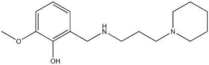 2-methoxy-6-({[3-(piperidin-1-yl)propyl]amino}methyl)phenol,,结构式
