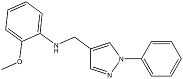 2-methoxy-N-[(1-phenyl-1H-pyrazol-4-yl)methyl]aniline,,结构式