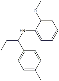 2-methoxy-N-[1-(4-methylphenyl)propyl]aniline,,结构式
