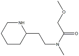 2-methoxy-N-methyl-N-[2-(piperidin-2-yl)ethyl]acetamide 化学構造式