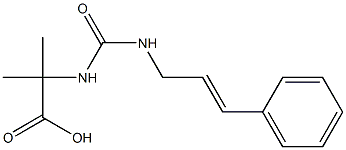 2-methyl-2-[({[(2E)-3-phenylprop-2-enyl]amino}carbonyl)amino]propanoic acid 结构式