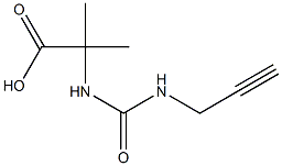 2-methyl-2-{[(prop-2-ynylamino)carbonyl]amino}propanoic acid Struktur
