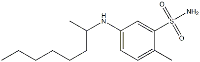 2-methyl-5-(octan-2-ylamino)benzene-1-sulfonamide 结构式